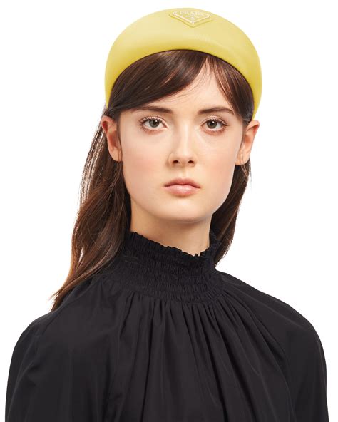 prada metal headband|Prada nylon headband.